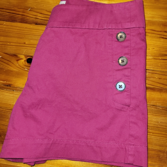 LOFT Pink High Waist Shorts Tailored Cotton Blend - Picture 6 of 6